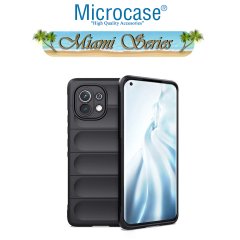 Microcase Xiaomi Mi 11 Miami Serisi Darbeye Dayanıklı Silikon Kılıf - Siyah
