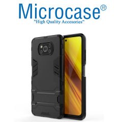 Microcase Xiaomi Poco X3 NFC Alfa Serisi Standlı Amor Hybrid Kılıf