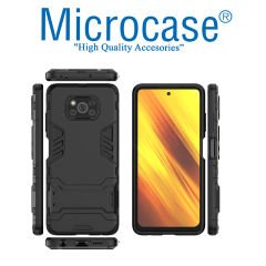 Microcase Xiaomi Poco X3 NFC Alfa Serisi Standlı Amor Hybrid Kılıf