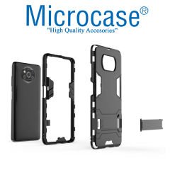 Microcase Xiaomi Poco X3 NFC Alfa Serisi Standlı Amor Hybrid Kılıf