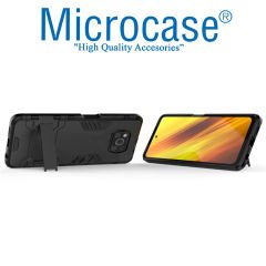 Microcase Xiaomi Poco X3 NFC Alfa Serisi Standlı Amor Hybrid Kılıf