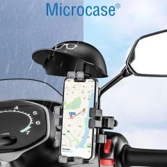 Microcase Gidon Montajlı  Şapkalı Bisiklet Motosiklet Scooter Telefon Tutucu - AL4580