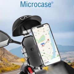 Microcase Gidon Montajlı  Şapkalı Bisiklet Motosiklet Scooter Telefon Tutucu - AL4580