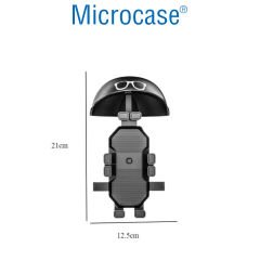 Microcase Gidon Montajlı  Şapkalı Bisiklet Motosiklet Scooter Telefon Tutucu - AL4580