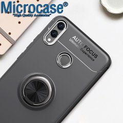 Huawei Honor 8C Focus Seri Yüzük Standlı Kılıf + CAM (SEÇİN)