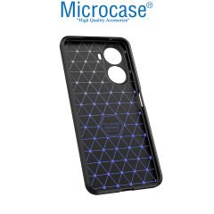 Microcase Huawei Nova 10 SE Leather Serisi Deri Efekt Silikon Kılıf - Siyah AL3337