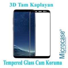 Samsung Galaxy S8 Plus İnce Silikon Kılıf + 3D Curved Cam Siyah