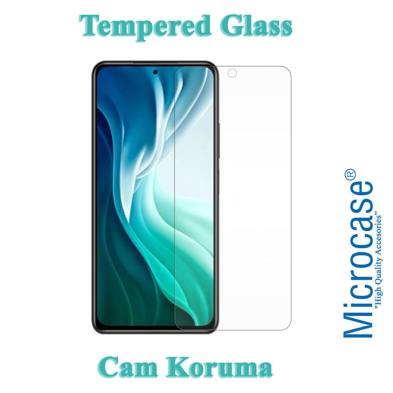 Microcase Xiaomi Mi 11X Tempered Glass Cam Ekran Koruma