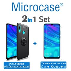 Huawei P Smart 2019 Focus Seri Yüzük Standlı Kılıf + CAM (SEÇİN)