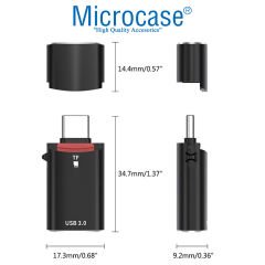 Microcase Type-C to USB 3.0 Çoğaltıcı Hub Kart Okuyuculu USB OTG SD/TF - AL4156