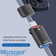 Microcase Type-C to USB 3.0 Çoğaltıcı Hub Kart Okuyuculu USB OTG SD/TF - AL4156