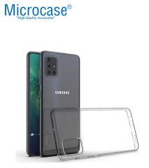 Microcase Samsung Galaxy M31 0.2 mm İnce Soft Silikon Kılıf - Şeffaf + Tempered Glass Cam Koruma