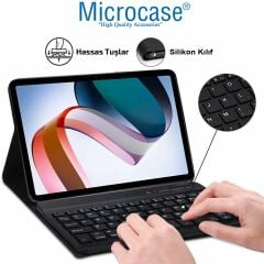 Microcase Lenovo Tab P12 TB370FU 12.7 inch Tablet Bluetooth Klavyeli Standlı Kılıf - BKK4