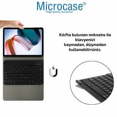 Microcase Lenovo Tab P12 TB370FU 12.7 inch Tablet Bluetooth Klavyeli Standlı Kılıf - BKK4