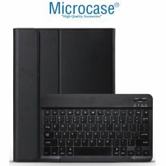 Microcase Lenovo Tab P12 TB370FU 12.7 inch Tablet Bluetooth Klavyeli Standlı Kılıf - BKK4