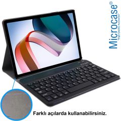 Microcase Samsung Tab A8 X207 X200 10.5 inch Tablet Bluetooth Klavyeli Standlı Kılıf - BKK4