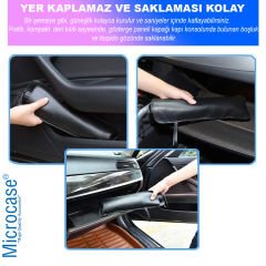 Microcase Oto Katlanabilir Güneşlik Şemsiye Ön Cam Gölgelik 125x75cm Özel Esnek Saplı Güneş Koruyucu AL4521