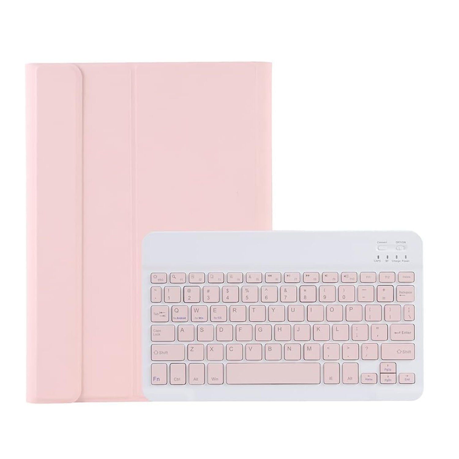 Microcase Xiaomi Redmi Pad Se 11 inch  ile uyumlu Bluetooth Klavyeli Standlı Kılıf - BKK4 Pembe