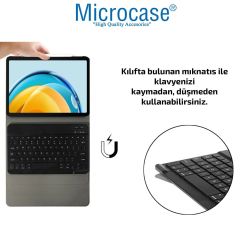 Microcase Xiaomi Redmi Pad Se 11 inch  ile uyumlu Bluetooth Klavyeli Standlı Kılıf - BKK4 Pembe