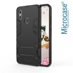 Microcase Xiaomi Mi 8 Alfa Serisi Armor Standlı Kılıf+CAM