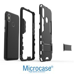 Microcase Xiaomi Mi 8 Alfa Serisi Armor Standlı Kılıf+CAM