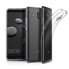 Huawei Mate 10 Ultra İnce 0.2 mm Soft Silikon Kılıf + Nano Glass Fi