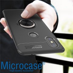 Xiaomi Mi Max 3 Focus Seri Yüzük Standlı Kılıf + CAM (SEÇİN)