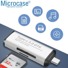 Microcase USB 3.0 Type C Kart Okuyucu 3in1 USB OTG SD TF MicroSD Kart Okuyucu - Model ADS103