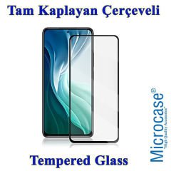 Microcase Xiaomi Mi 11i Tam Kaplayan Çerçeveli Tempered Ekran Koruyucu - SİYAH