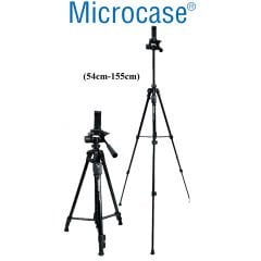 Microcase NP-8830 Bluetooth Kumandalı Kamera DSLR Telefon Tutuculu Tripod 155cm  - AL4643