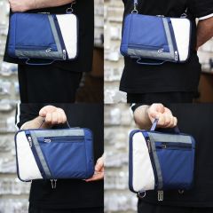 Microcase Samsung Galaxy Tab A8 SM-X200 10.5 2021 Uyumlu Tablet Çanta+Türkçe Bluetooth Klavye +Mouse+ Standı -Mavi AL4384