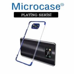 Microcase Xaomi Poco X3 NFC Plating Serisi Silikon Kılıf - Mavi