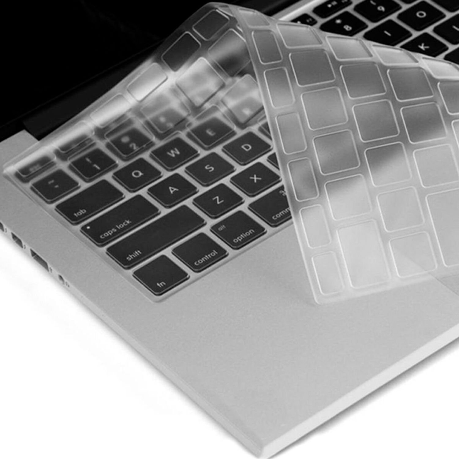 Microcase Macbook Pro 14.2 A2442 / Macbook Pro 16.2 A2485 Silikon Klavye Koruması EU/Türkçe Şeffaf - AL3193