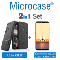 Microcase ZTE Nubia V18 Alfa Serisi Armor Standlı Kılıf+CAM