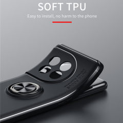 Microcase OnePlus Ace 2/OnePlus 11R Focus Serisi Yüzük Standlı Silikon Kılıf - Siyah AL3363