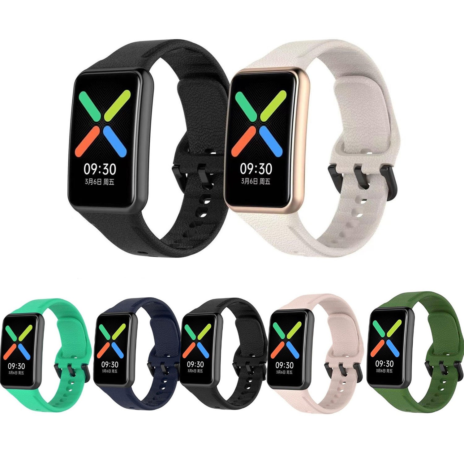 Microcase Oppo Watch Free için Silikon Kordon Kayış - KY27