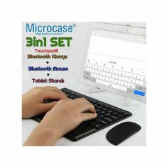 Microcase Xiaomi Pad 7/Pad 7 Pro inch için Bluetooth Touchpad Klavye (TR Sticker)+Bluetooth Mouse+Tablet Standı- AL2766