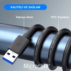Microcase USB A to USB A iki ucu Erkek Çift Taraflu USB 3.0 Kablo 150 cm AL4779