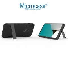 Microcase OnePlus 6 Alfa Serisi Armor Standlı Kılıf - Siyah
