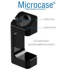 Microcase Apple Watch 1-6 Tüm Seriler için 2in1 SET Manyetik Şarj Aygıtlı Dock Stand - AL3558