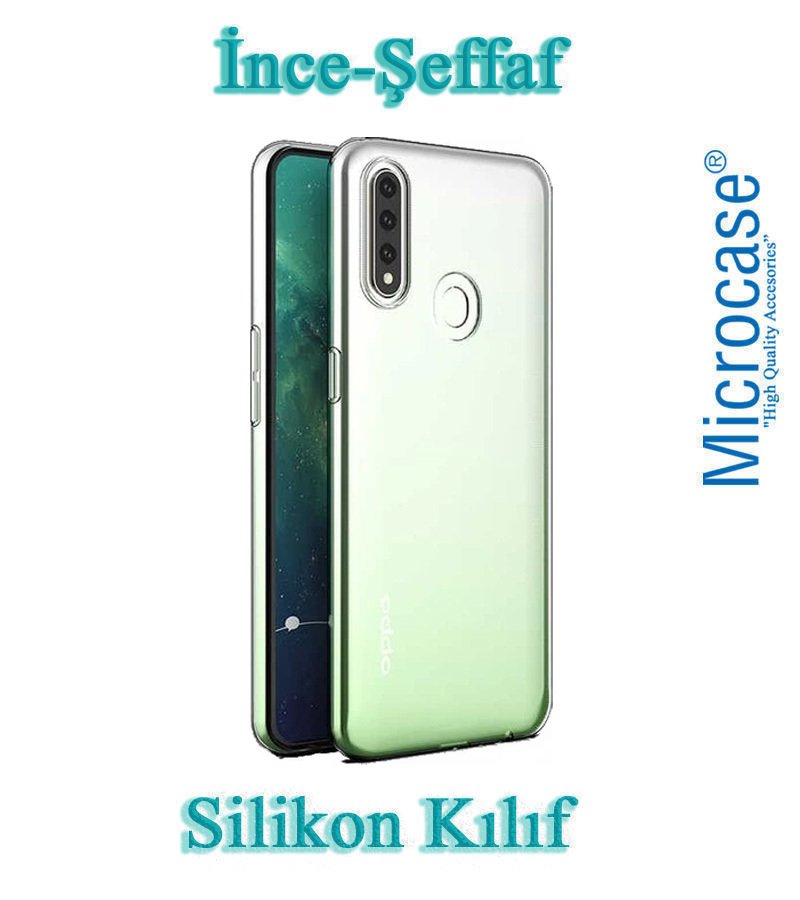 Microcase Oppo A31 0.2 mm İnce Soft Silikon Kılıf - Şeffaf