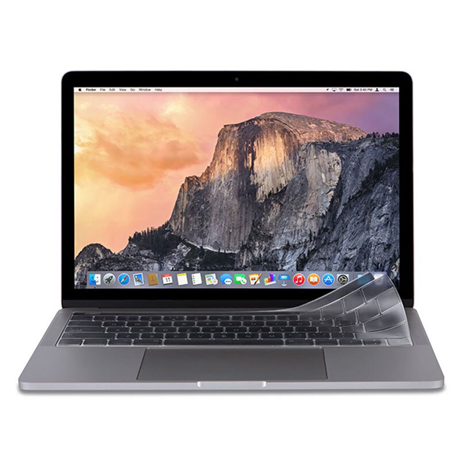 Microcase Macbook Air 13.6 M2 A2681 MLXW3TU/A Silikon Klavye Koruması US Şeffaf - AL3193