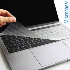 Microcase Macbook Air 13.6 M2 A2681 MLXW3TU/A Silikon Klavye Koruması US Şeffaf - AL3193
