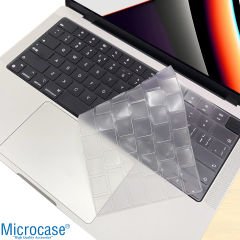 Microcase Macbook Air 13.6 M2 A2681 MLXW3TU/A Silikon Klavye Koruması US Şeffaf - AL3193
