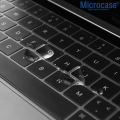 Microcase Macbook Air 13.6 M2 A2681 MLXW3TU/A Silikon Klavye Koruması US Şeffaf - AL3193