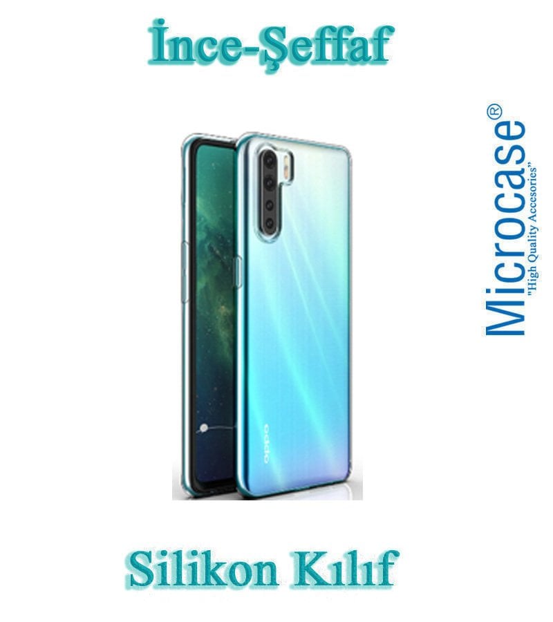 Microcase Oppo A91 0.2 mm İnce Soft Silikon Kılıf - Şeffaf