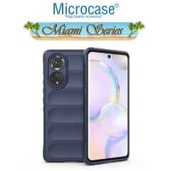 Microcase Huawei Nova 9 Miami Serisi Darbeye Dayanıklı Silikon Kılıf - Lacivert