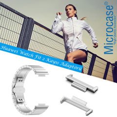 Microcase Samsung Galaxy Watch 5 Pro 45mm Metal Kordon Kayış Adaptörü Set - AL3144
