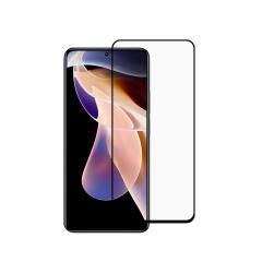 Microcase Xiaomi Redmi Note 11 Pro Tam Kaplayan Çerçeveli Cam - Siyah