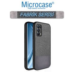 Microcase Oppo Reno 5 (5G) Fabrik Serisi Kumaş ve Deri Desen Kılıf (SEÇENEKLİ)